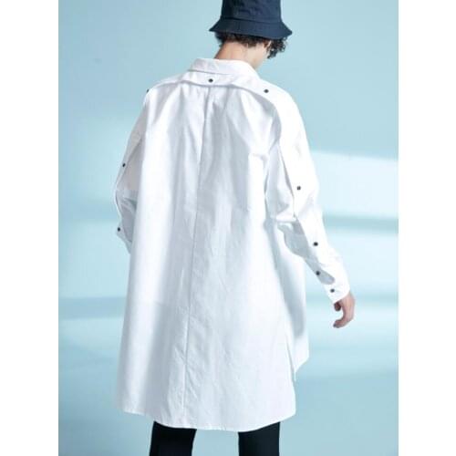 ZHQUNHUU Men's Long Shirts
