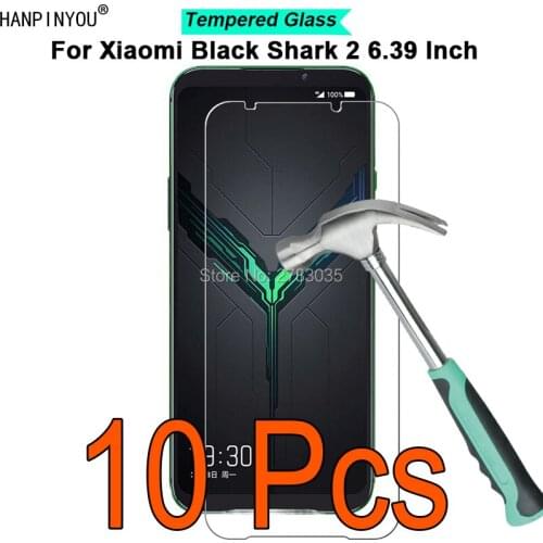 10 Pcs/Lot For Xiaomi Black Shark 2 6.39" 9H Hardness 2.5D Ultra-thin Toughened Tempered Glass Film Screen Protector Guard