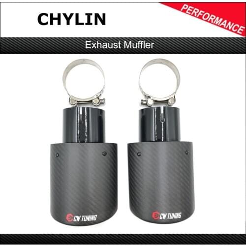 115mm/105mm Outlet Car styling Oval Slanted Exhaust Tip Matt Carbon Fiber Exhaust tip muffler pipe Tailpipe For Ak Benz