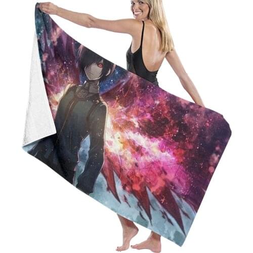 130X80 Home Textile Towel Adult Tokyo Ghoul Absorbent Bath Towel Women Robes Towel Microfiber Fabric Towel