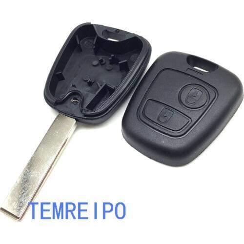 2 Button Uncut Blade Remote Car Key Case Shell Fob For Citroen C1 C2 C3 / Pluriel C4 C5 C8 / Xsara Picasso