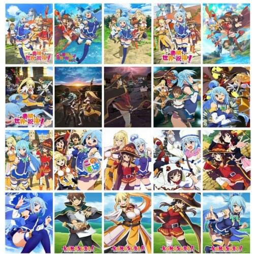 20style Choose Classic Konosuba Gods Blessing on This World Anime Manga PICTURE Art Film Print Silk Poster 24x36inch