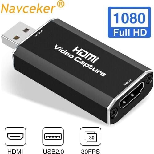2020 Best Video Capture Card USB 2.0 HDMI Video Grabber Record Box fr PS4 Game DVD Camcorder HD Camera Recording Live Streaming