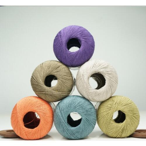 240g(40g*6pcs) 100% Linen Handmade Hook Needle Line Cape Cardigan Yarn