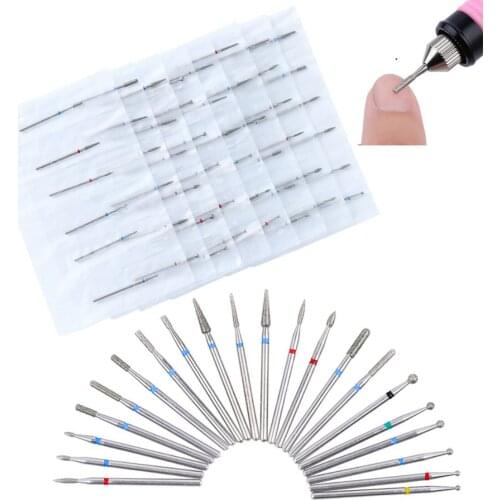 6pcs Mix Shapes Diamond Nail Drill Milling Nail Drill Bits Cuticle Cutter for Manicure Nail Files Electric Milling Burr Grinder