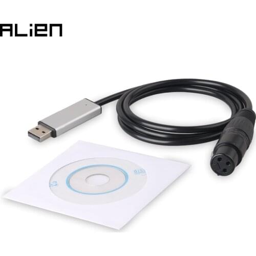 ALIEN USB to DMX Interface Adapter PC USB DMX512 Controller Signal Conversion Dimmer For DJ Stage PAR Moving Head Laser Lights