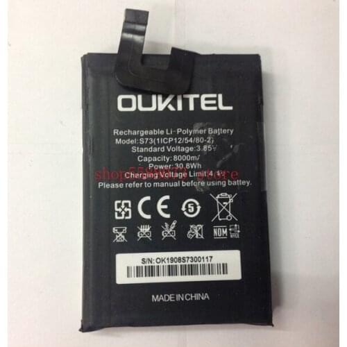 Oukitel WP5 phone battery 8000maah 3.85V for OUKITEL WP5 IP68 Waterproof Smartphone MT6761 5.5 inch Screen phone
