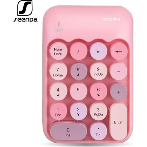 SeenDa Mini 2.4G Wireless Keyboard 18 Keys Numeric Keypad for Laptop Computer Digital Keyboard for PC Accounting Keyboard