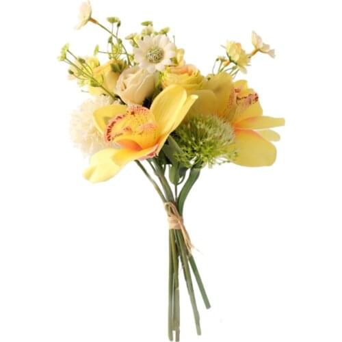 Hand Flowers Valentines Day Gifts Decor Plastic Party Wedding Home Artificial Bouquet