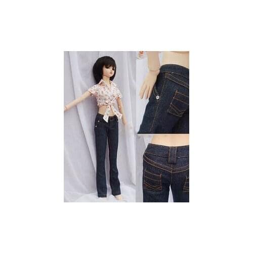 G10-X054 children toy BJD DD SD MSD 65cm 1/3 1/4 1/6 dolls props Accessoriess clothes black green color long jeans 1pcs