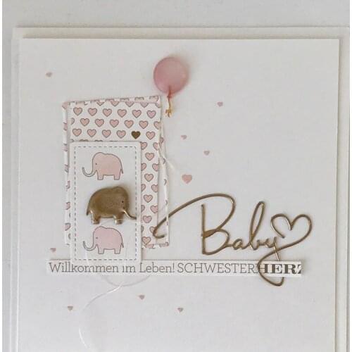 Baby English Words for Metal Cutting Dies DIY Scrapbooking Photo Album Embossing Paper Cards Making Crafts Supplies 2019 New Die