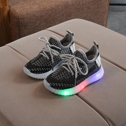 Kids Sneakers Boys Girls Sport Shoes Children Casual Shoes Baby Running Breathable Soft Bottom Luminous Sneakers