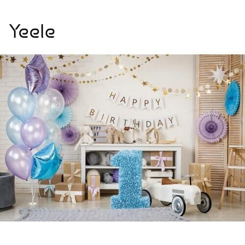 Yeele Photozone For Child Balloons Toys Photography Backgrounds Photographic Backdrop For Baby Birthday Poster Photo Shoot Props