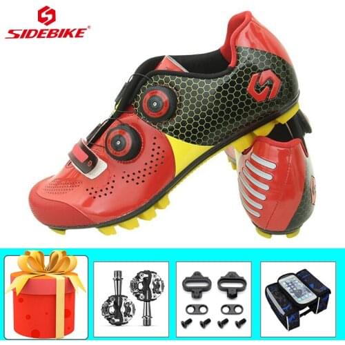 Men Carbon Cycling Shoes Self-locking Breathable Riding Bicycle Sneakers Add Pedals Ultra-light Mountain Bike Footwear Outdoor