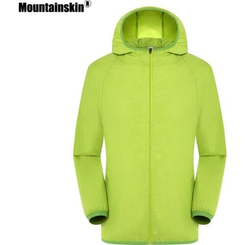 Mountainskin Camping Rain Jacket Men Women Waterproof Sun Protection Clothing Hunting Clothes Quickly Dry Skin Windbreaker MT137