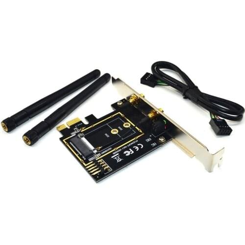 M.2 Wifi Adapter M2 Ngff Key A-E to Mini Pci Express Wifi Raiser PCI-E 1X NGFF Wireless Support Mini Pcie Network Card