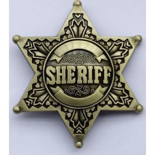 Hexagon Star Sign Metal Belt Buckles for Men US Sheriff Badges Buckles for Belts High Quality Western Cowboy Belt Accessories