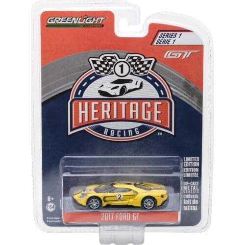 GreenLight 1:64 2017 Ford GT 1967 #2 F Alloy model car Metal toys for childen kids diecast gift