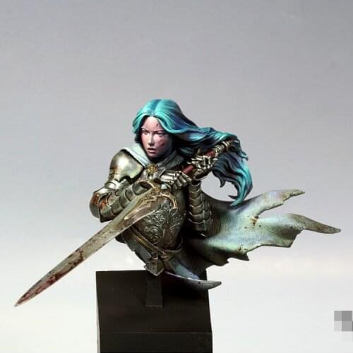 1/10 Resin Model Bust GK IRON HEART Female swordsman Unassembled and unpainted kit