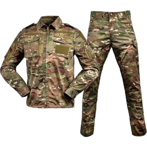 Mens Military Training Suits Tactical Camouflage Clothing High Quality Combat Shirts + Pants Outdoor Hunting Camping Sets 3XL