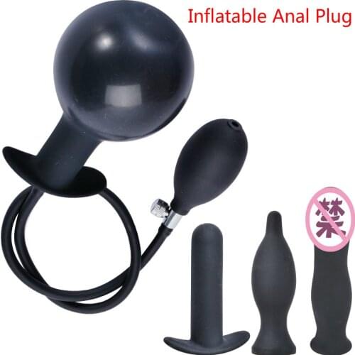 Inflatable Anal Plug Super Large Inflatable Huge Big Anal Plug Max 12cm Dildo Pump Anal Dilator Butt Plug Anal Balls Sex Toys