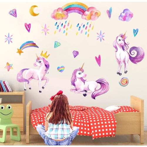 Girls Room Wall Decoration Pink Waterproof PVC Sticker Romantic Beautiful Home Decor Mural Art Decal Wall Sticker