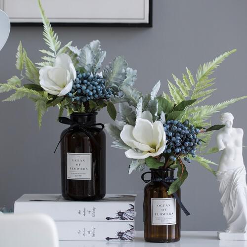 Nordic Fresh Silk Flower Artificial Flower Living Room Vase Ornament Decoration Table Flower Ornament