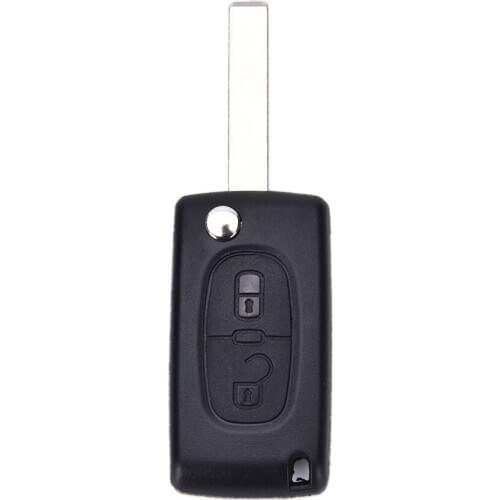 New Replacement 2 Button Remote Flip Folding Key Fob Case Shell Blade For PEUGEOT 307 308 107 207 407