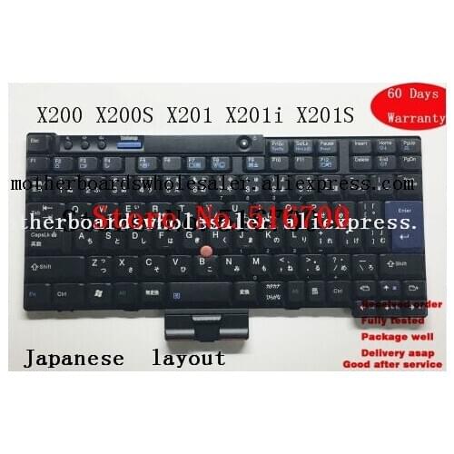 Original keyboard For Lenovo Thinkpad X200 X200S X201 X201i X201S Keyboard 42T3729 Japanese language layout version