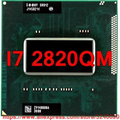 Original lntel Core I7 2820QM SR012 official version CPU (8M Cache/2.3GHz-3.4GHz/Quad-Core) i7-2820qm Laptop processor