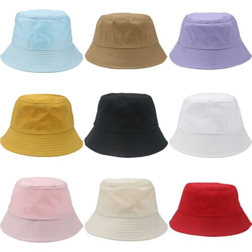 Bucket hat parent-kids white black summer hat fishermen outdoor hip hop beach sun protection kids women hat new sombreros de sol