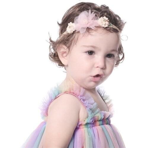 Princess Flower Headband Newborn Baby Boy Girl Artificial Floral Photography Prop Hair Accessories Infant Headwear