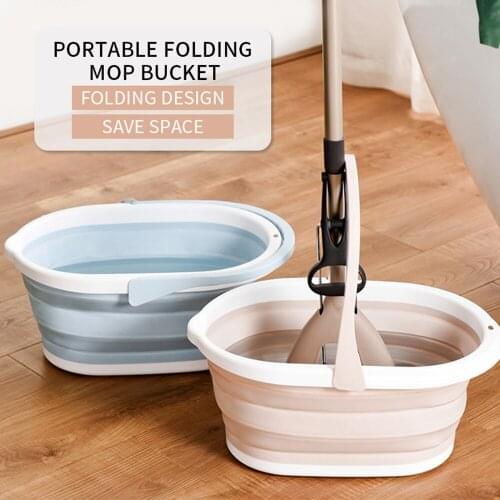 Folding Water Bucket Thicken Foot Bath Plastic Bucket Multifunction Portable Fishing Retractable Basin Cleaning Tool Mop Buckets