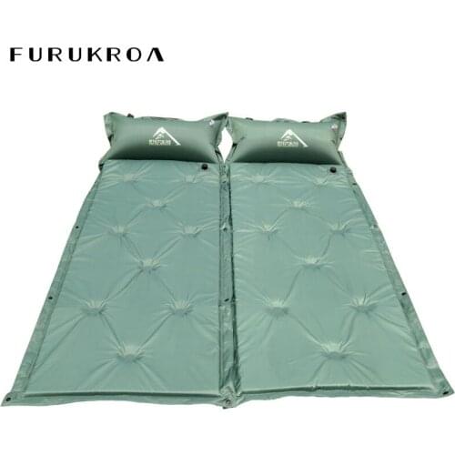 Thicken Inflatable Mat Outdoor Camping Cushion Sleeping Pad Portable Picnic Beach Moistureproof Air Mat Hiking Mattress Pad X317