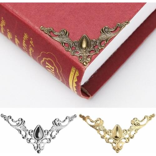 10Pcs 40mm Box Notebook Cover For Menus Photo Frame Furniture Decor Protector Metal Angle Corner Brackets DIY Crafts Suplies