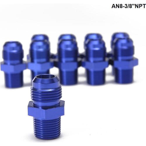 Oil cooler fitting AN8-3/8''NPT (blue,H Q) TK-FITTING AN8-3/8''NPT