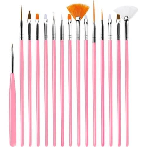 15pcs/set Nail Brush For Gel Brush For Nail Art Nail Brush Acrylic Liquid Powder Carving Gel Brush Manicure Tool 30