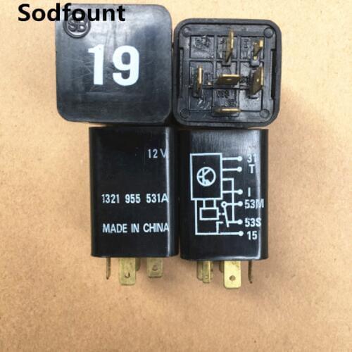 No. 19 car wiper relay 321 955 531A 12V 6pin