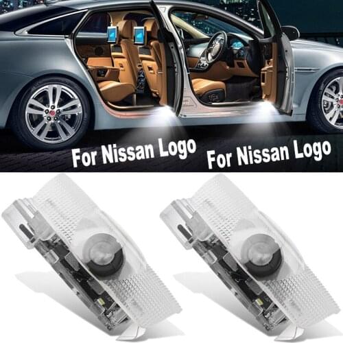 2-4 pcs LED Car Door Logo Welcome Lamp For Nissan Teana Patrol Door Entrance Step Emblem Shadow Laser Projector Accessories