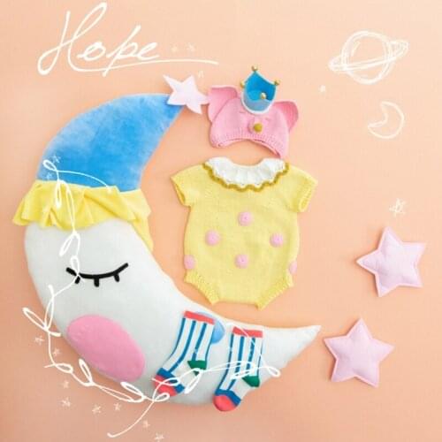 2021 New 3/6Pcs Baby Cotton Hat Romper Socks Set Newborn Photography Props Infant Outfits