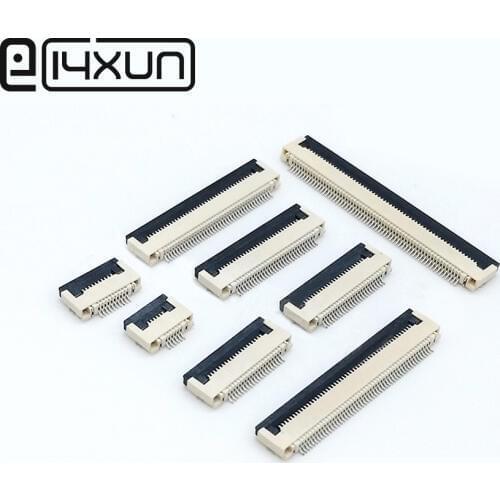 4pcs FPC Connector socket FFC 0.5MM Clamshell Bottom Contact Type 4P 6P 8P 10P 12P 14P 18P 20P 22P 24P 30P 32P 36P 40P 50P 60P