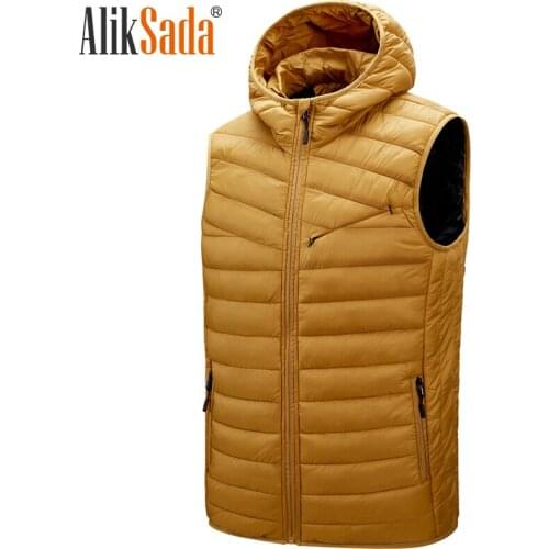 Ailksada 2021 Mens New Winter Warm Sleeveless Jacket Male Winter Casual Waistcoat Men Vest Veste Homme Clothing Vest Jacket