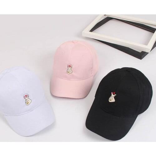 New Solid Than heart Cotton Unisex Baseball Hat For Women Adjustable Summer Girls Hat Sunscreen Female Fashion Baseball Caps