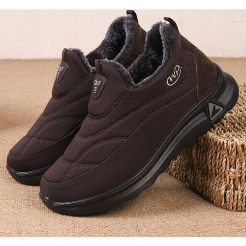 2020 New Men Winter Lightweight Shoes for Men Winter Casual Non Slip Super Warm High-quality Casual Work Boots Brown Black Boots