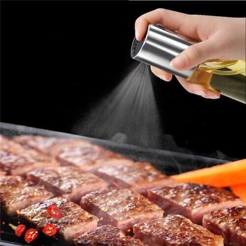 100ML Stainless Steel Oil Spray Bottle Vinegar Spray Bottles Water Oil Pump Gravy Boats Grill BBQ Sprayer BBQ Kitchen Tools