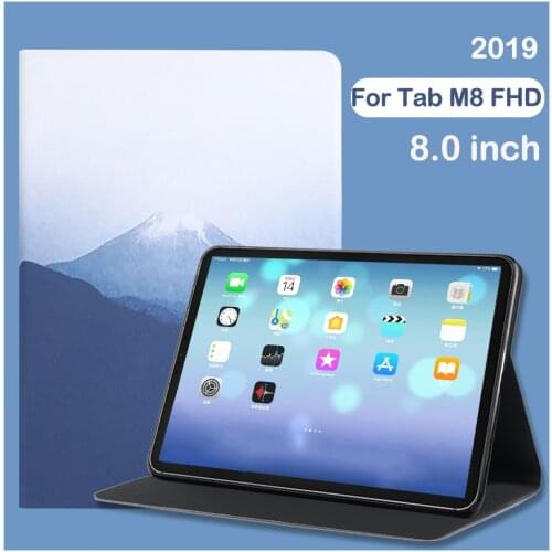 Tablet Case For Lenovo Tab M8 FHD 8.0'' Case 2019 TB-8705F TB-8705X Folio Cover Funda Painted Flip Stand Protective Shell