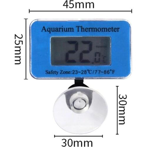 LED Digital Aquarium Thermometer Fish Tank Water Terrarium Temperature With Suction Cup wzpi