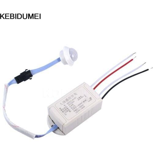 Kebidumei 220V Infrared Movement PIR Switch IR Motion Sensing Adjustable Module Body Sensor Intelligent Light Lamp