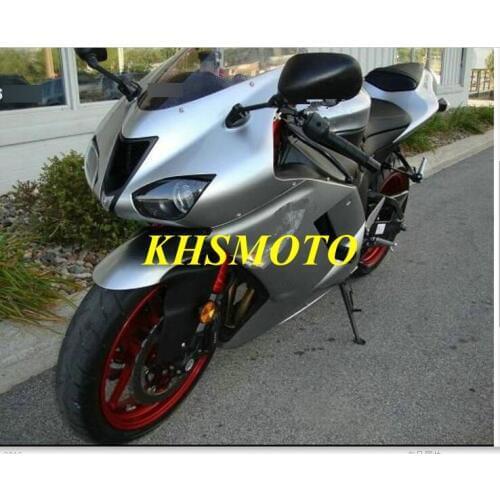 Custom Fairing Kit for KAWASAKI Ninja ZX6R 636 07 08 ZX 6R 2007 2008 zx6r 07 08 ABS Silver Motorcycle Fairings set+7gifts KT20
