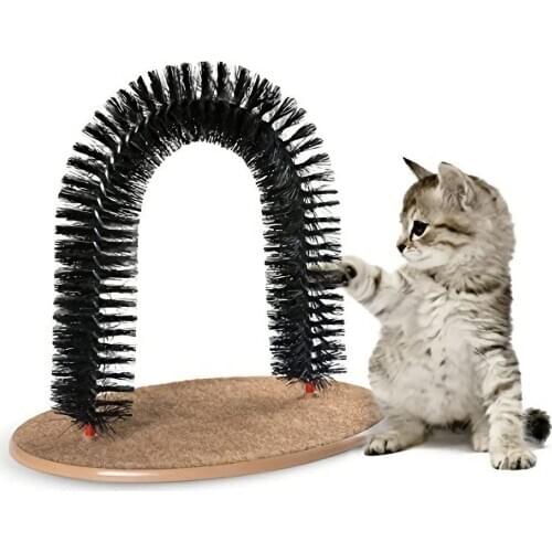 Cat Arch Massage Combs Hair Grooming Scratcher Toy Self-Groomer Toy Massage Scratching Pet Cat Scratches Hair Cleaning Brush